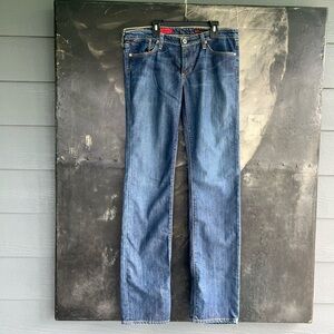 AG Adriano Goldschmied Medium Wash Straight-Leg Jeans 30R The Casablanca